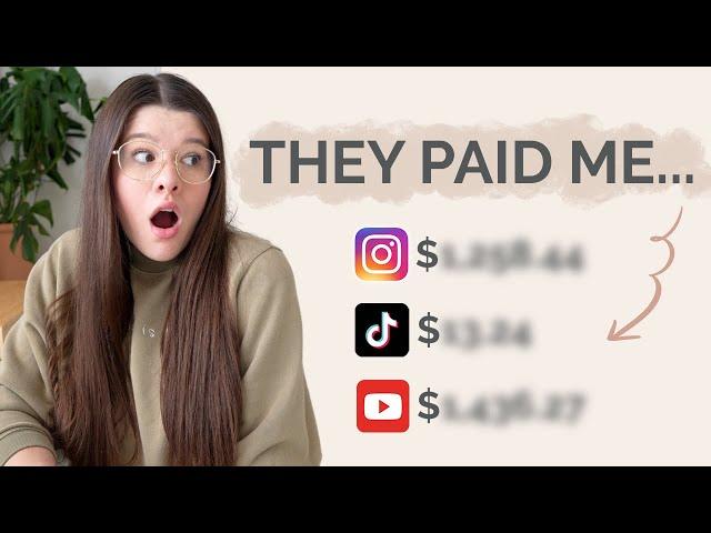 How Much Social Media Platforms Paid Me to Post (Reels Play, TikTok Creator Fund, YouTube Ads)