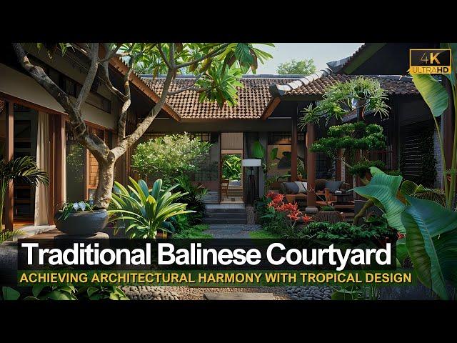 Achieving Architectural Harmony: Small Tropical Traditional Balinese Courtyard Home Design