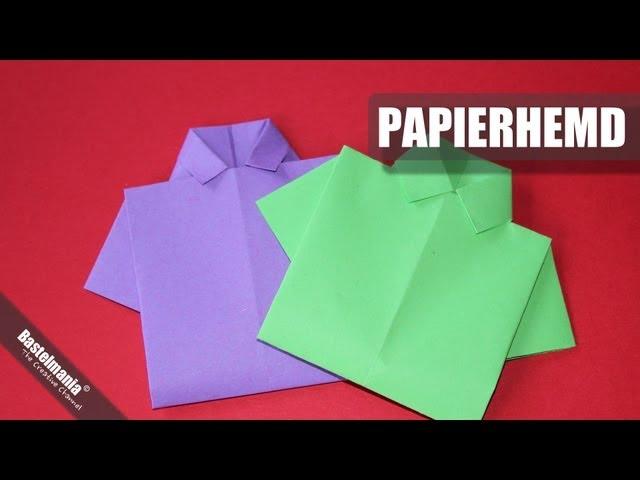 Papierhemd falten / Hemd / shirt / Origami