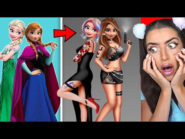 Disney Princess GLOW UP Into BAD GIRLS.. (Transformation)