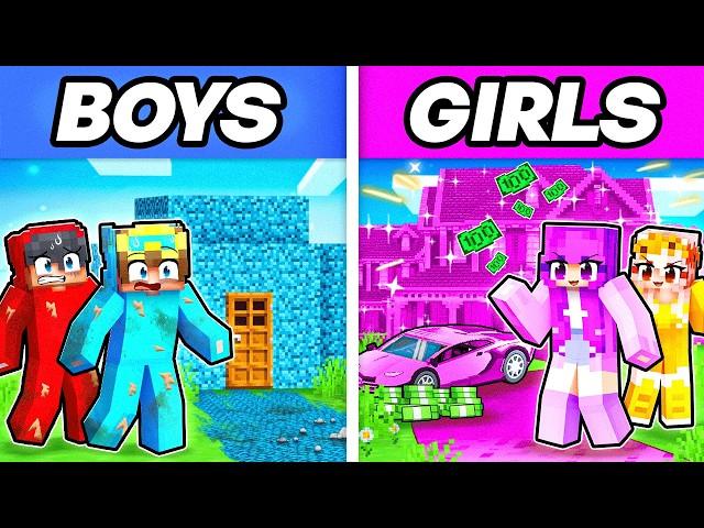 BOYS vs GIRLS MILLIONAIRE House Battle In Minecraft!