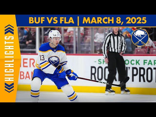 Josh Norris Plays First Game As A Buffalo Sabre | Sabres Face Loss To Florida Panthers | Highlights