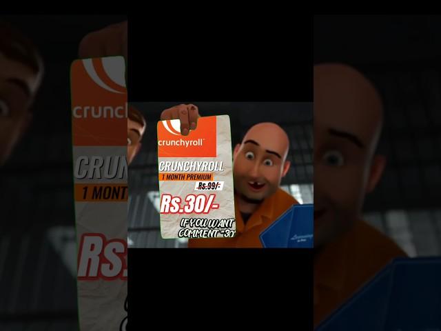 Get 1 Month of Crunchyroll Premium for ₹30 and Watch  | #Anime #Crunchyroll #Premium #Deal #Shorts