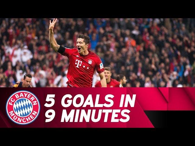 5 Goals in 9 Minutes - Lewandowski Show vs. VfL Wolfsburg | 2015/16 Season