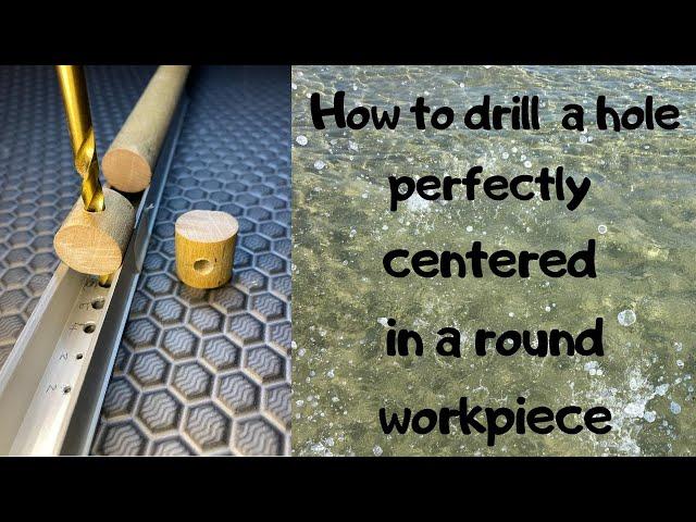 How to drill a perfectly centered hole in a round bar / How to drill the center of any pipe (rod)