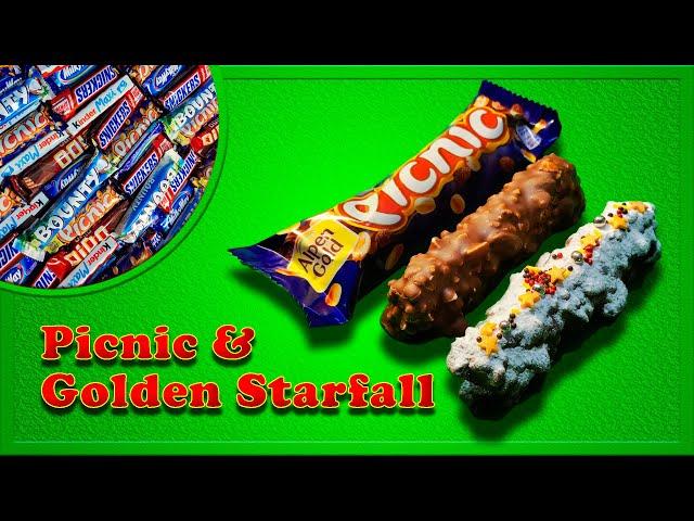 Opening Picnic candy!Decoration with Golden Starfall confectionery sprinkles! ASMR sounds!