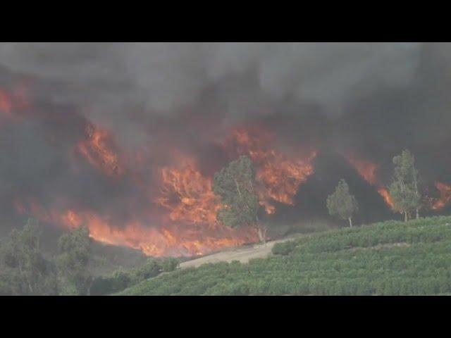 Brush fire burning in Ventura County