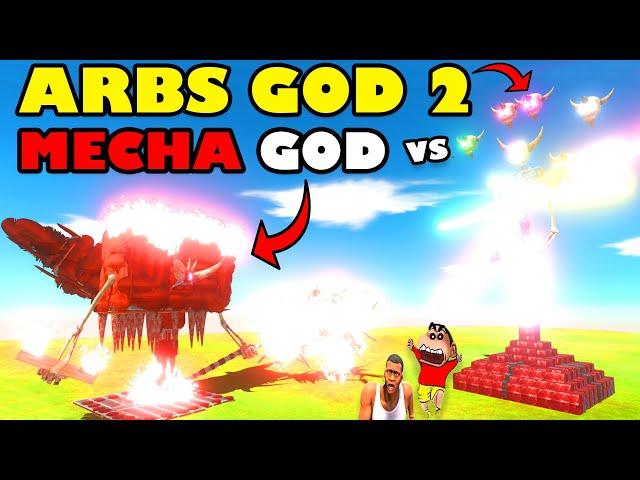 MECHA GOD vs ARBS GOD 2 and SPIDER CASTLE SHINCHAN and CHOP in ANIMAL REVOLT BATTLE SIMULATOR