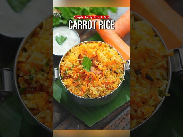 Instant Carrot Rice Recipe !! | Lunch Box Recipe