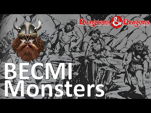 Monster Statistics in BECMI Dungeons and Dragons