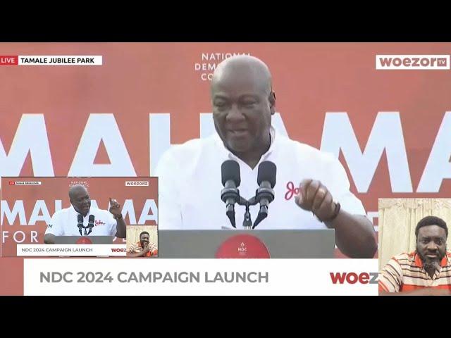 Mahama Is a God Sent! Watch His Electrifying Speech To Ghanaians At NDC Campaign Launch In Tamale