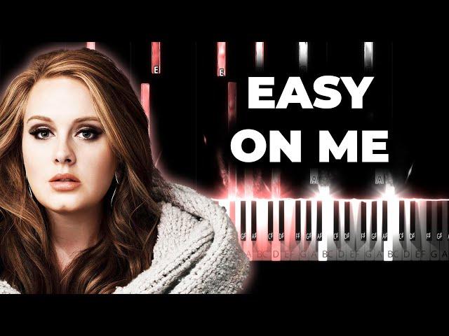 Adele - Easy On Me - karaoke piano instrumental cover