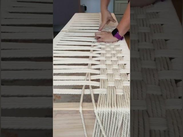 DIY Woven Bench