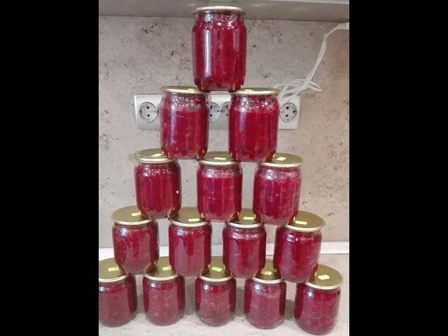 ОЧЕНЬ ВКУСНАЯ заправка для борща, которую съедают вместо салата из свеклы на зиму #рецепты на зиму