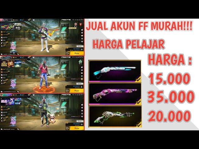 Jual akun ff murah meriah harga kantong pelajar | Jual Akun Free Fire Ada season 2 old sultan