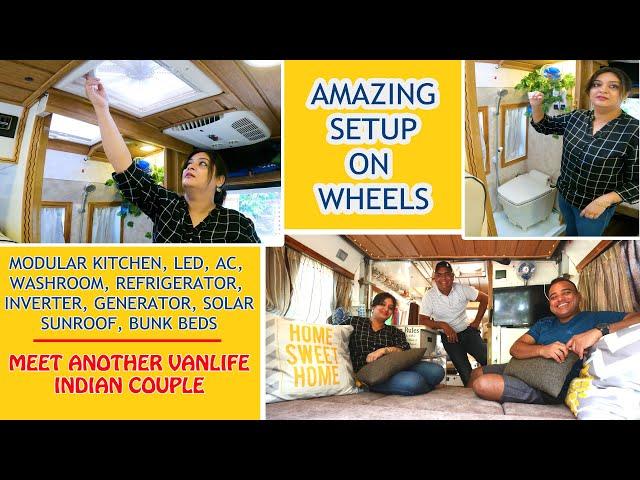 A SELF-MADE HOME BUILT ON WHEELS BY AN INDIAN COUPLE / RV IN INDIA / CAMPERVAN / MOTORHOME / VANLIFE