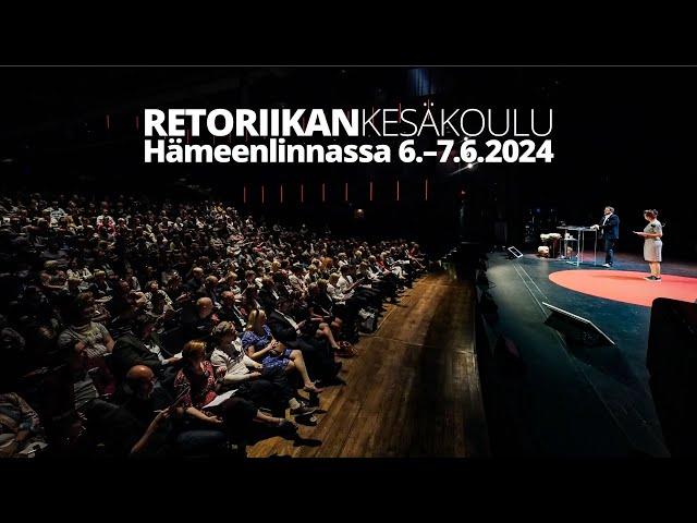 Retoriikan kesäkoulun 2024 puhujien julkistus