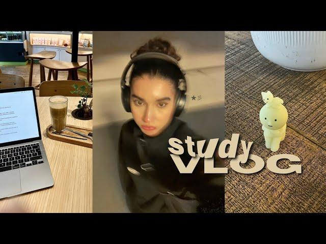 STUDY VLOG: studying for finals, coffee shops, romanticizing my life, the boy and the heron,...