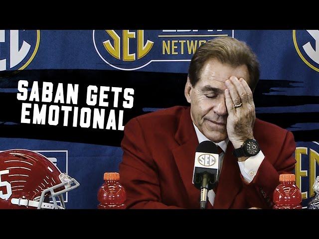 Watch Nick Saban get emotional talking about Kirby Smart