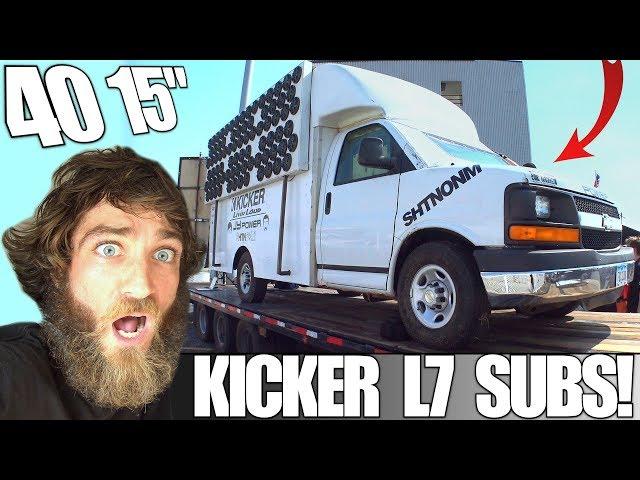 TAPPING OUT on 40 15" Kicker L7 Subwoofers!!! World's Biggest & Loudest SQUARE SUB Bass System EVER