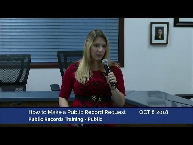 Records Training for the Public 10/8/2018