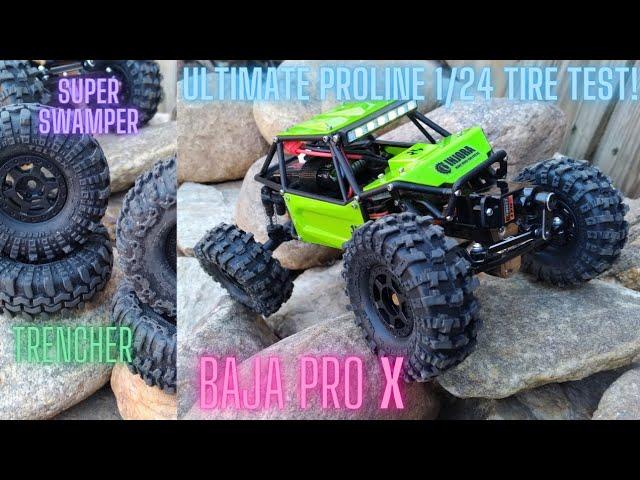 Proline 1.0 Tire Comparison. Testing the Trencher, Super Swamper and Baja Pro X!