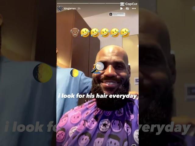 Old man lebron lost his hair