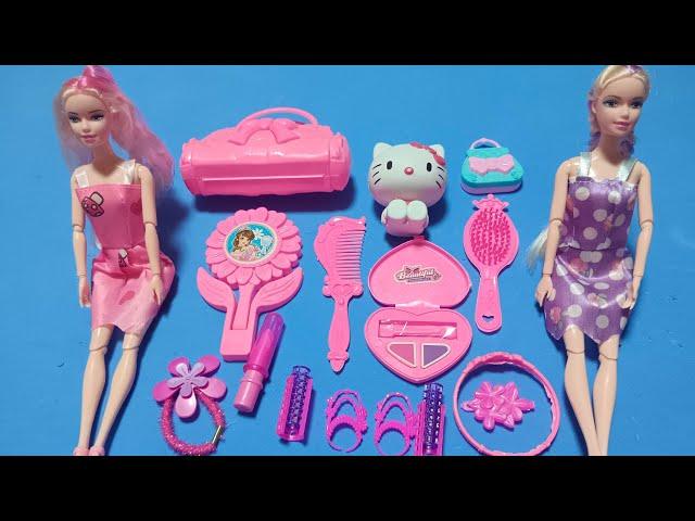 7 Minutes Satisfying HELLO KITTY BARBIE DOLL with FASHION ACCESSORIES #unboxing #hellokitty #asmr