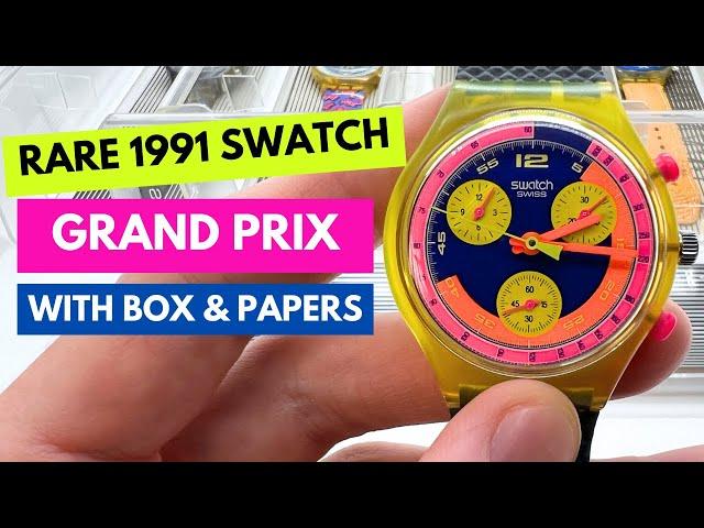 Swatch Grand Prix SCJ 101 with Original Box and Papers in Mint Condition from 1992