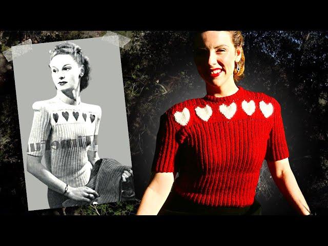 I Knit a Vintage Valentine Sweater (and I ️  it)