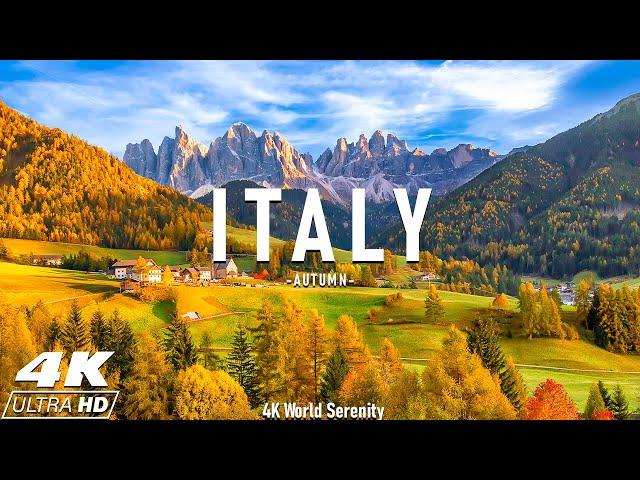 Autumn Italy 4K Ultra HD • Stunning Footage Italy, Scenic Relaxation Film with Calming Music.