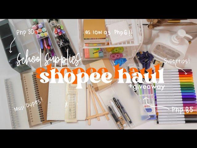 AFFORDABLE SHOPEE SCHOOL SUPPLIES HAULBack to School GIVEAWAY|Stationery & Online Class Essentials