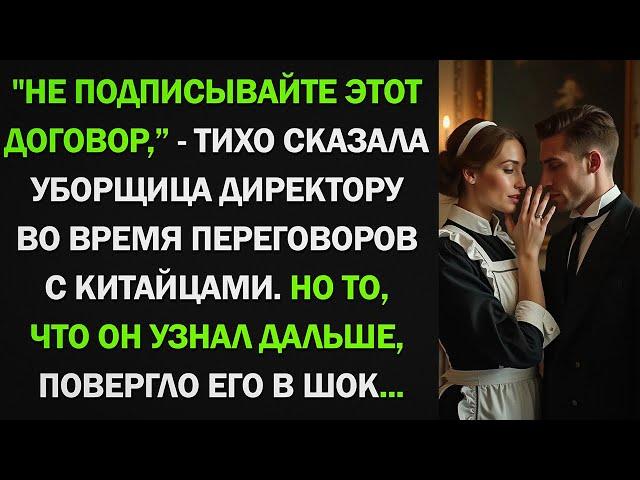 "Не подписывайте этот договор," - тихо сказала уборщица директору во время переговоров. Но то, что..