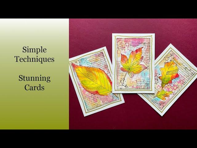 Water Colour Cards for Fall & Autumn