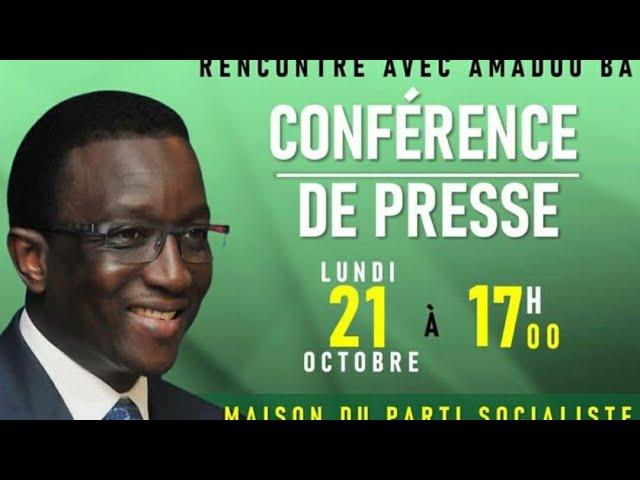 En Direct Senego TV : Conférence de Presse Amadou Ba