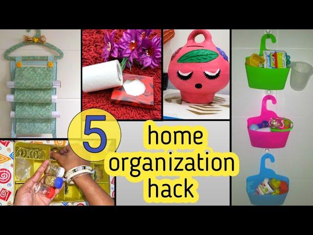 5 creative ideas for home organization /smart hack for home organization /reuse ideas