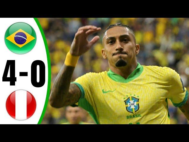 Brazil vs Peru 4-0 - All Goals & Highlights - 2024