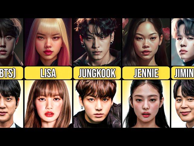 Comparison: AI Generated VS Real K-pop Idols