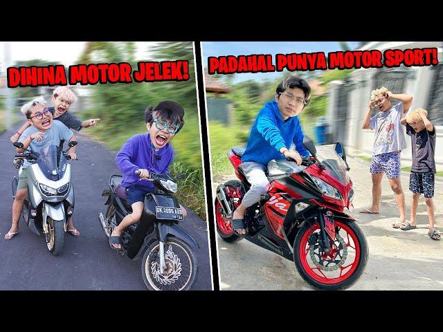 SELAMA INI DIHINA MISKIN KARNA MOTOR  JELEK TERNYATA DIA PUNYA MOTOR SPORT!!! DRAMA LUCU!!!