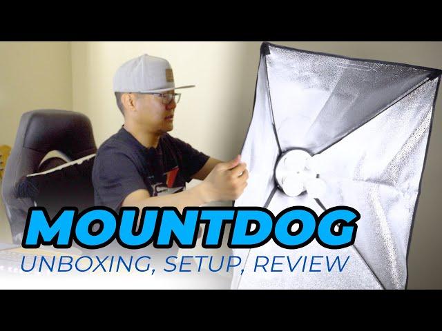 Mountdog Softbox Lighting Kit for Photo and Video Cheap under $50! Unboxing, Review, Assembly Setup