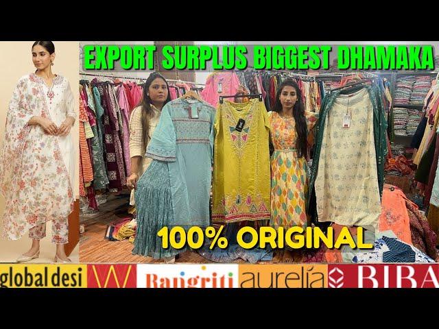 Cheapest Export Surplus | W Biba Aureila 100% Original | Kurti & Skd | WHOLESALE From Big Warehouse