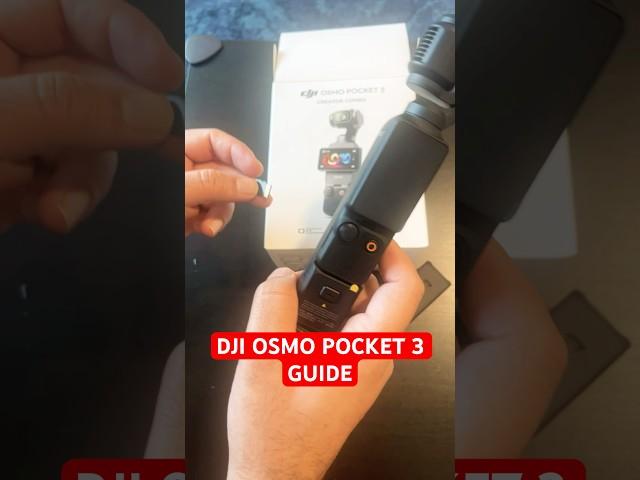 DJI OSMO POCKET 3| HOW TO INSTALL MEMORY CARD | MEMORY CARD SETUP IN 30 seconds #dji #osmopocket3 