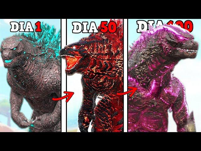 A EVOLUÇÃO DE TODOS OS GODZILLAS! SUPREMO GODZILLA! NUCLEAR GODZILLA! EVOLVED GODZILLA! 100 DIAS ARK