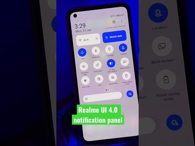 Realme UI 4.0 Notification Panel Enable #shorts