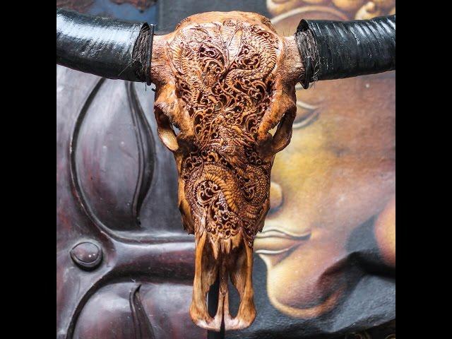 Steer Skull Decor as a Talking Point - Steer Skull Carvings