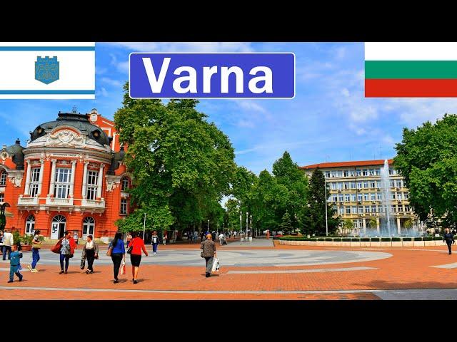 Bulgaria, Varna walking tour in city center 2024 [4K]