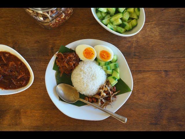 Nasi Lemak With Sambal Ikan Bilis