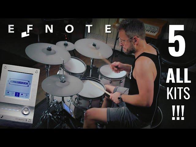 EFNOTE 5 electronic drum sound module ALL onboard Kits demo