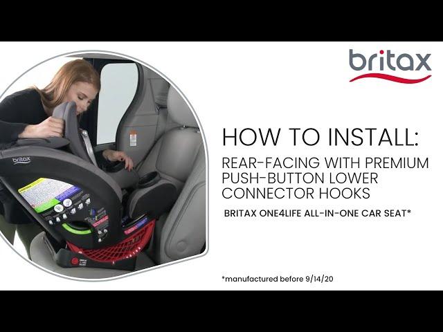 How To Install Britax One4Life All-In-One Car Seats Rear-Facing With Lower Connectors