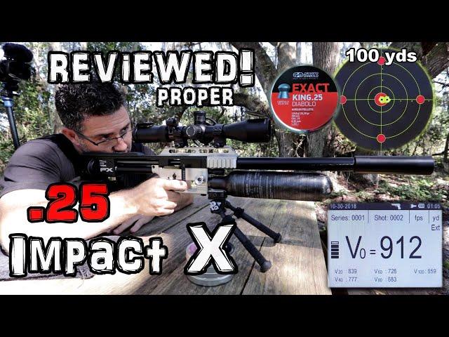 FX Impact X .25 Air Rifle - 50 & 100 Yard Accuracy TEST + FULL REVIEW - Regulated PCP Airgun